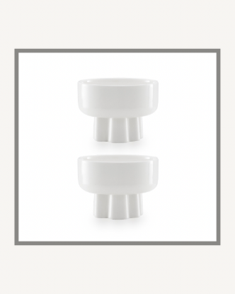 Picture of Small footed bowl set of  2 Wavy