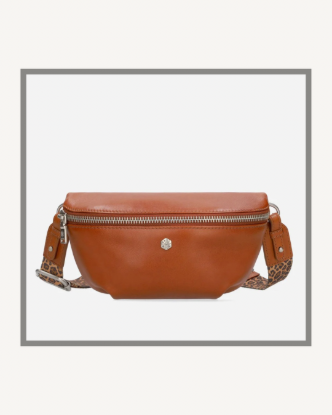 Picture of Slim Ladies Leather Waist Bag, Tan