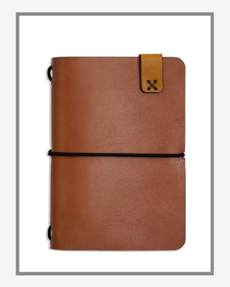 Picture of A6 Leather Journal Cover Creative Range Toffee