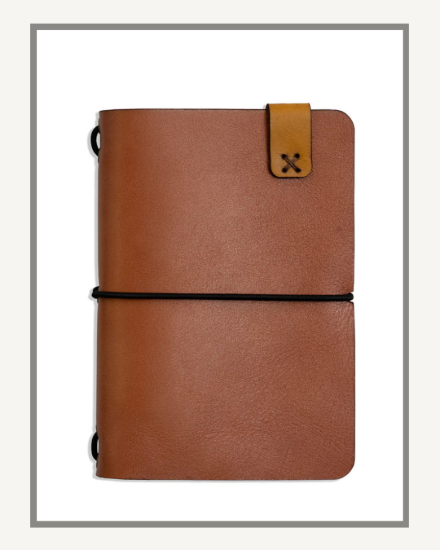 Picture of A6 Leather Journal Cover Creative Range Toffee