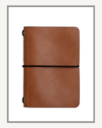Picture of A5 Leather Journal Cover Minimalist Range Toffee