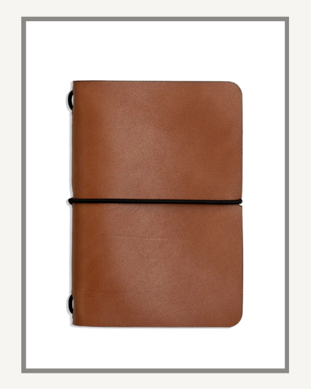 Picture of A5 Leather Journal Cover Minimalist Range Toffee