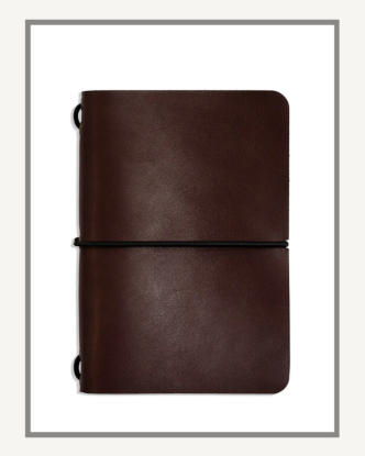 Picture of A5 Leather Journal Cover Minimalist Range Coffee