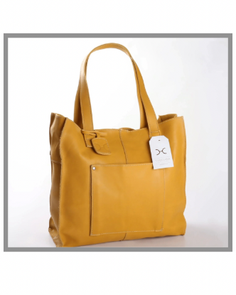 Picture of Tote Zipper Handbag Mustard