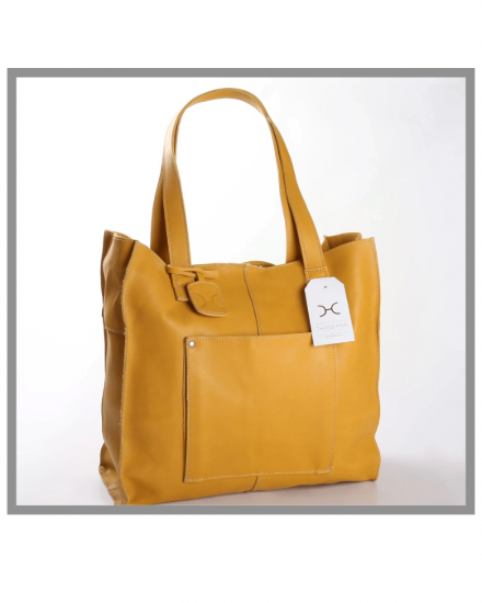 Picture of Tote Zipper Handbag Mustard