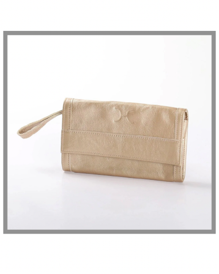 Picture of Leather Travel Wallet Gold