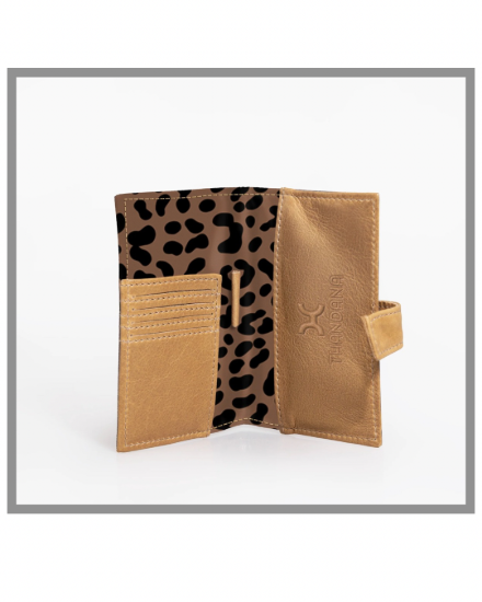 Picture of Travel Mini Wallet Cheetah Coffee
