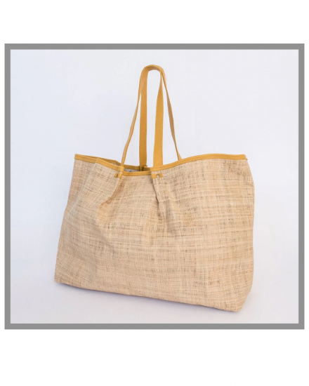Picture of Megan Raffia Bag Mustard