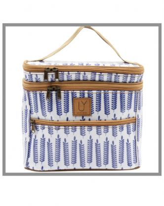 Picture of Stand Up Toiletry Bag – Leaves Blue