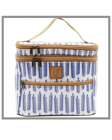 Picture of Stand Up Toiletry Bag – Leaves Blue