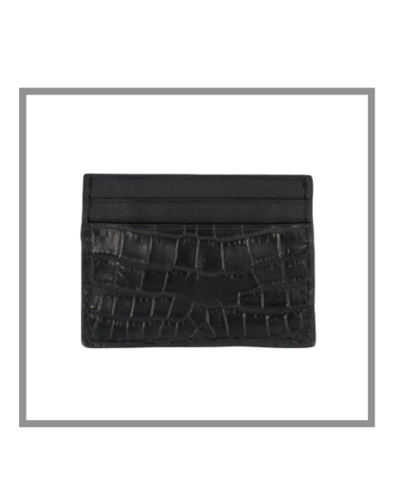 Picture of Black Crocodile Leather Card Holder Wallet