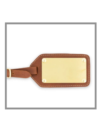 Picture of Brass Luggage Tag Tan