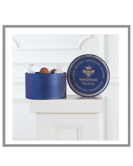 Picture of Milk Belgian Chocolate & Sea Salt Wedgewood Macalettes Hat Box
