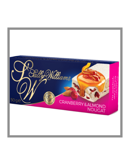 Picture of 50g Cranberry and Almond Nougat Bar