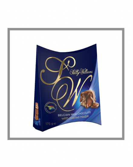 Picture of 175g Belgian Milk Chocolate Nougat Squares