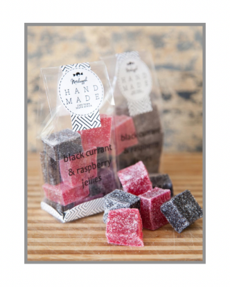 Picture of Blackcurrant and Raspberry Jelly Squares 100g