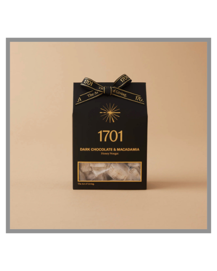 Picture of Dark Chocolate and Macadamia Honey Nougat Box 160g