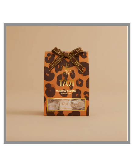 Picture of Leopard Print Roasted Almond Honey Nougat Box 160g